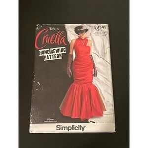 00502-Simplicity Disney S9341 Cruella De Vil Home Pattern Costume Dress Sz 14-22